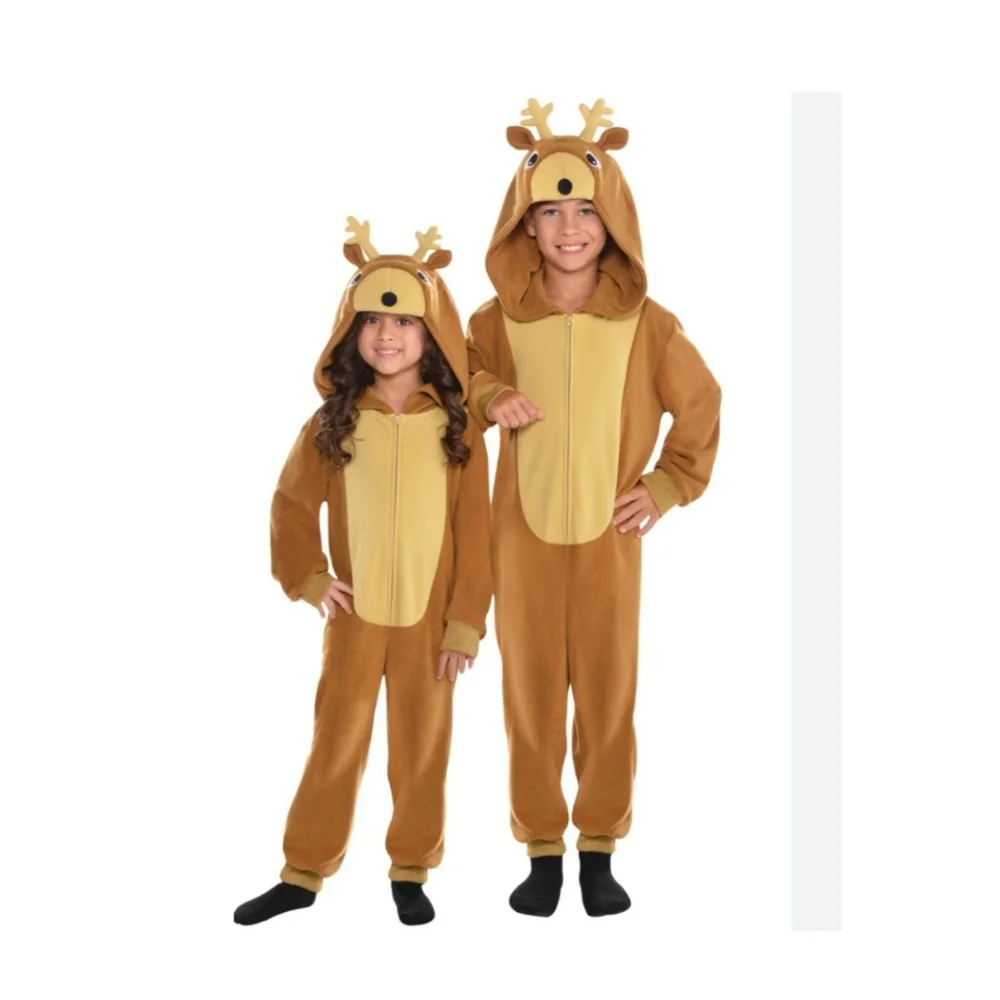 Reindeer Zipster Kids Costume - Brown